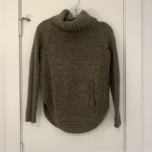 Cynthia Rowley Turtleneck Sweater Dark Green Blend